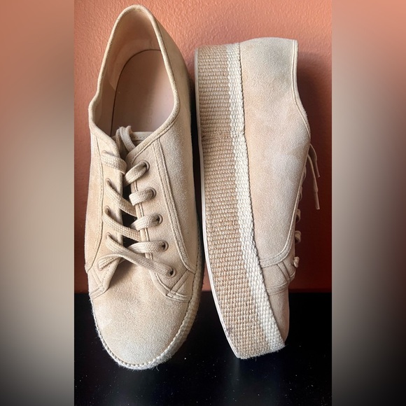 Vince Beige Platform Sneakers - Picture 3 of 4